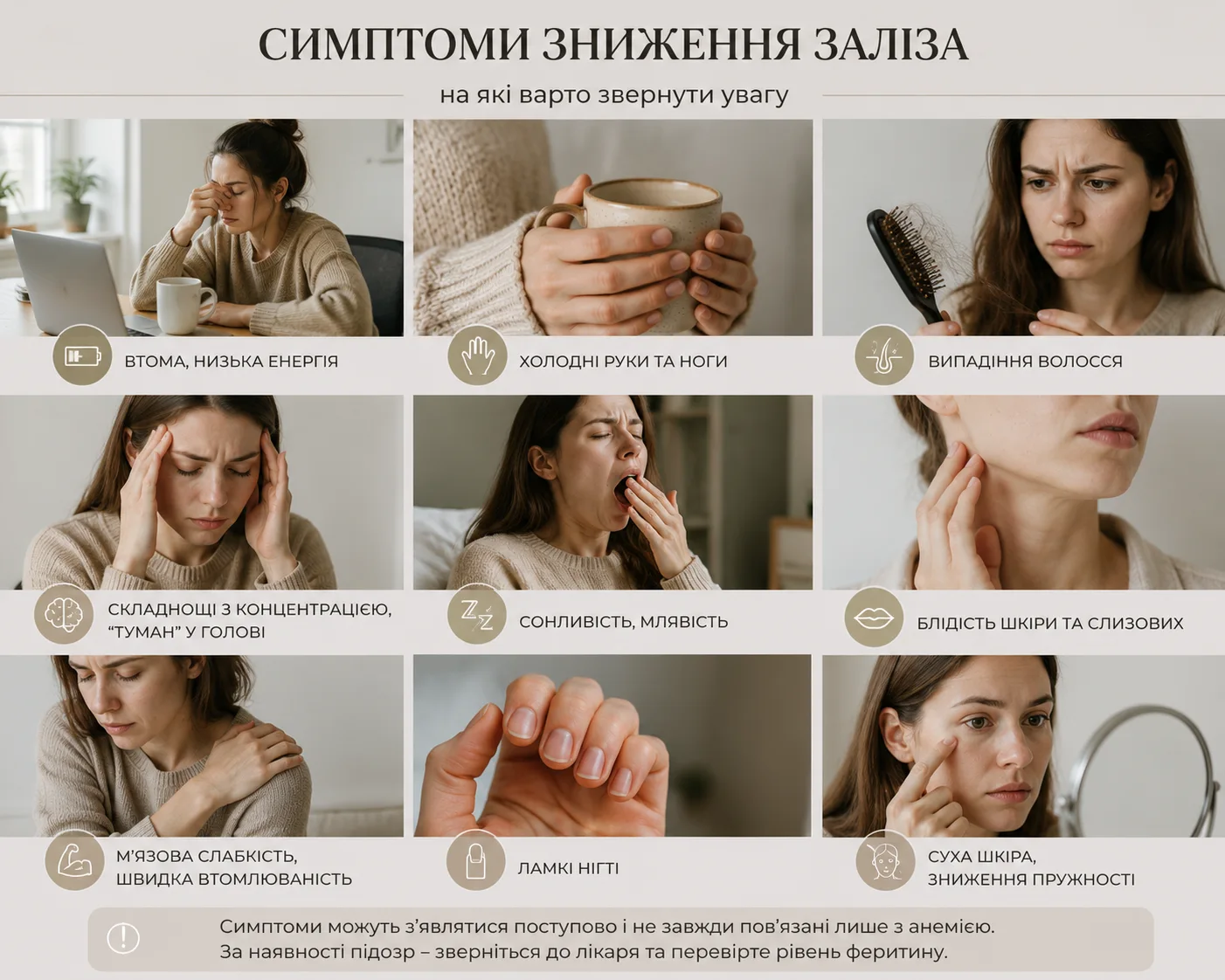 Прихований дефіцит заліза: чому симптоми можуть бути ще до змін у аналізах? — фото 2